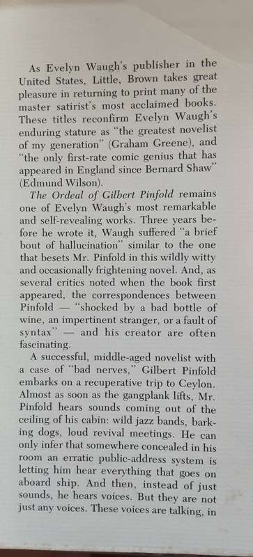 The Ordeal of Gilbert Pinfold by Evelyn Waugh ** 1979 hardcover reprint **