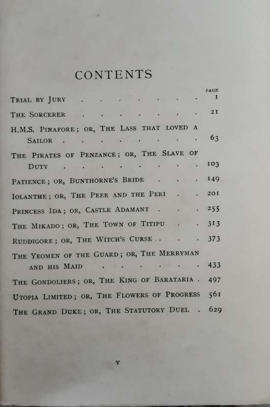 The Savoy Operas 1875-1896 by Sir W S Gilbert (1927)