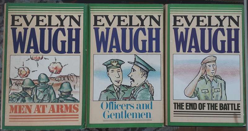 Men at Arms, Officers and Gentlemen, The End of Battle, 1979 hardcovers reprints by Evelyn Waugh