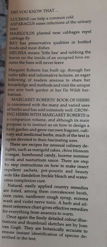 Growing Herbs with Margaret Roberts A Guide to Growing Herbs in South Africa