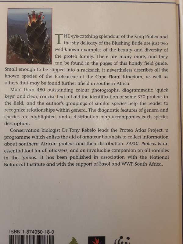 Sasol Proteas A Field Guide to the Proteas of Southern Africa by Tony Rebelo