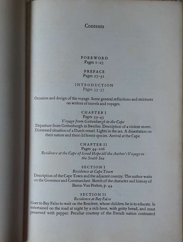 Anders Sparrman A Voyage to the Cape of Good Hope vol 1 & 2 edited by Prof V Forbes