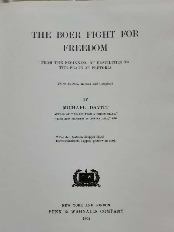 The Boer Fight For Freedom by Michael Davitt **limited edition **