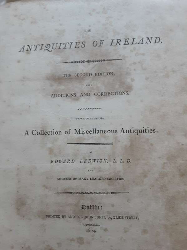 Antiquities of Ireland by Edward Ledwich, Second Edition 1804 **scarce title **