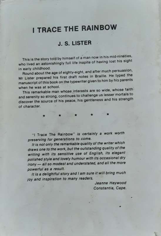 I Trace the Rainbow by J S Lister