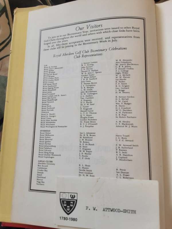 200 Years of Golf 1780 1980 Royal Aberdeen Golf Club by Graeme Mearns limited edition nbr 131