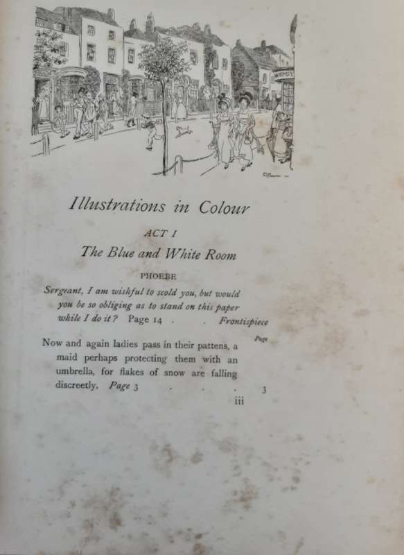Quality Street A Comedy in Four Acts by J M Barrie illustrated by Hugh Johnson 1901