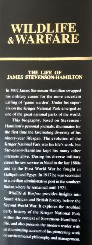 Wildlife & Warfare, The Life of James Stevenson Hamilton by Jane Carruthers