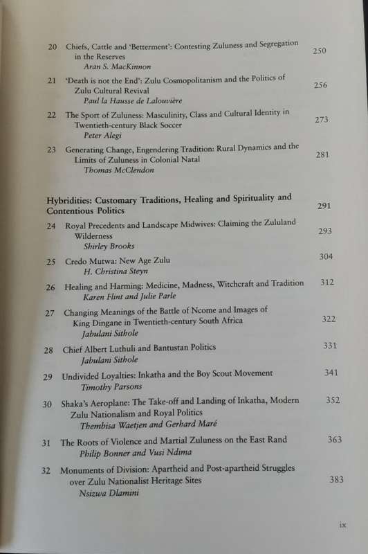 Zulu Identities,  Being Zulu, Past and Present edited by Carton, Laband and Sithole