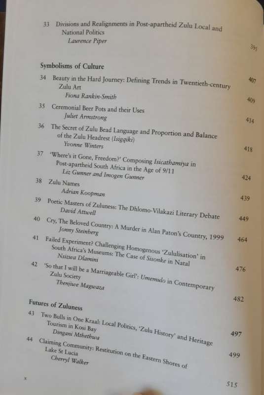 Zulu Identities,  Being Zulu, Past and Present edited by Carton, Laband and Sithole