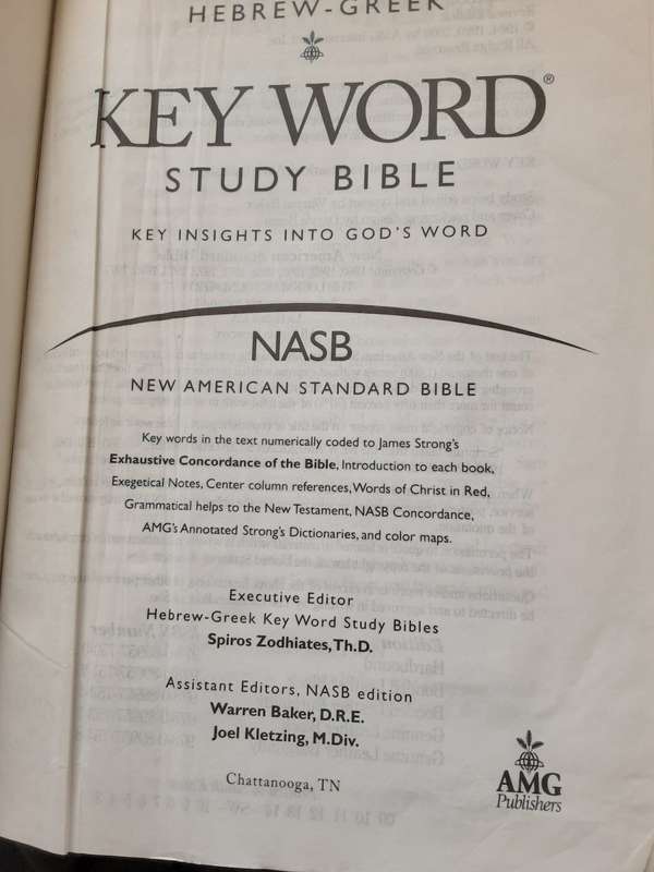Hebrew Greek Key Word Study Bible NASB Red Letter Edition
