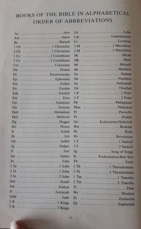 The New Jerusalem Bible with finger tags to books of the Bible