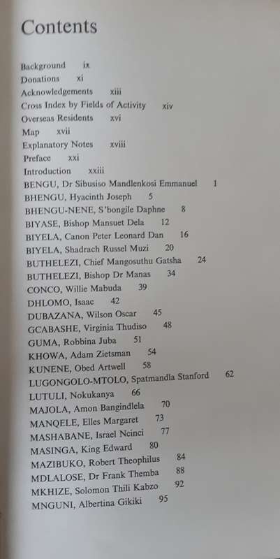 Black South Africans 57 Profiles of Natals Leading Black`s A Who`s Who by Dee Shirley Deane