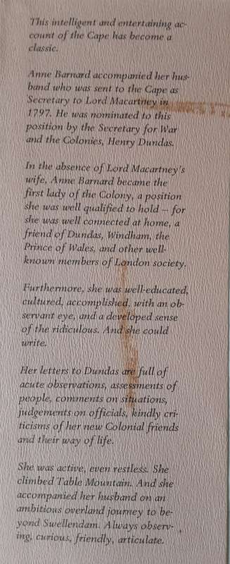 The Letters of Lady Anne Barnard written to Henry Dundas from the Cape of Good Hope edited Robinson