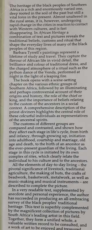 African Heritage by Barbara Tyrrell and Peter Jurgens