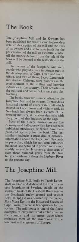 The Josephine Mill and its Owners edited by James Walton **ltd edition nbr 425/740**
