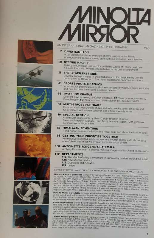 Minolta Mirror , An International Magazine of Photography 1979
