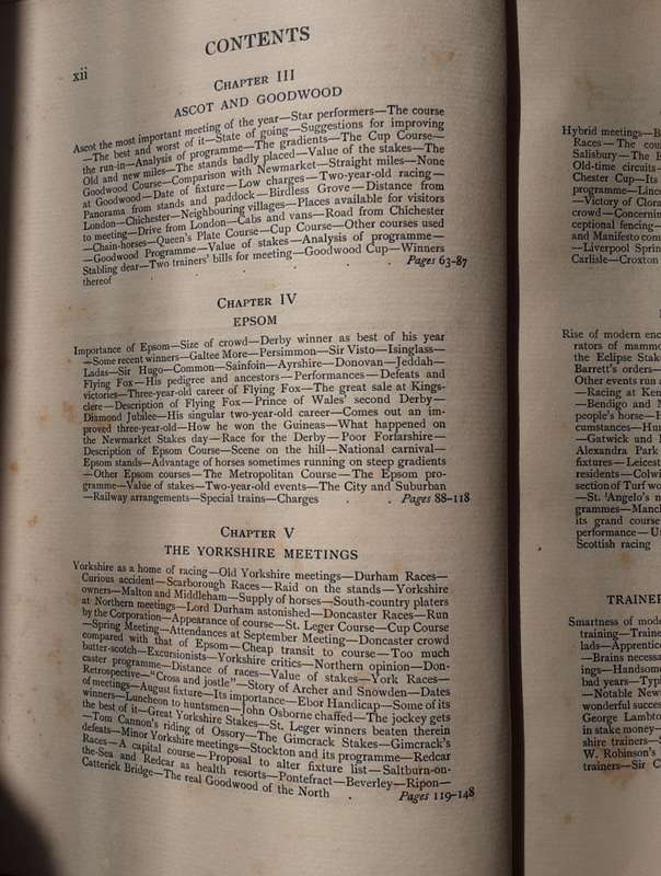The English Turf A Record of Horses and Courses by Charles Richardson edited by E T Sachs
