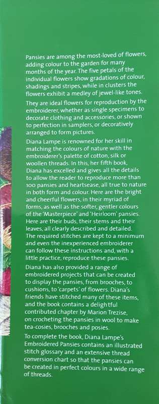 Diana Lampe`s Embroidered Pansies