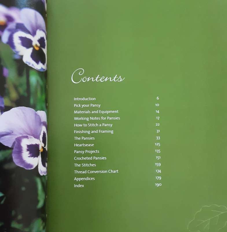Diana Lampe`s Embroidered Pansies