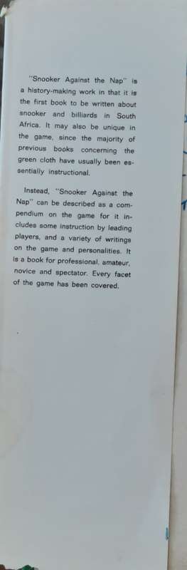 Snooker - Against The Nap by Ken Shaw ***SIGNED by Ray Reardon & Horace Lindrum**