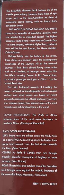 The World`s Great Railway Journeys by Tom Savio