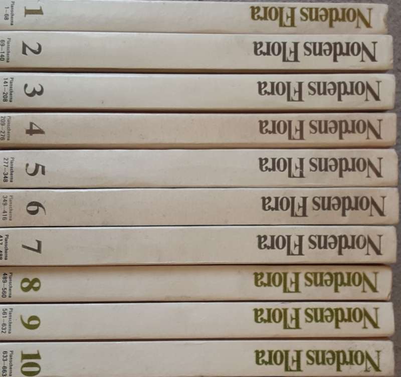 Nordens Flora Volume 1 to 10 Complete by  C A M Lindman **text in Swedish**