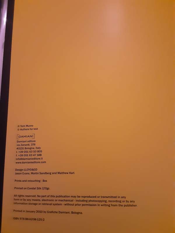 Tom Munro published by Damiani Editore in 2010