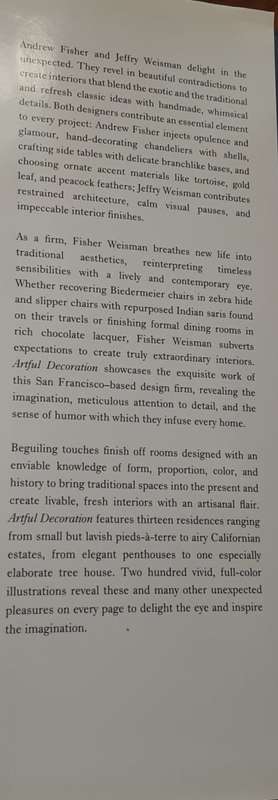 Artful Decoration Interiors by Fisher Weisman