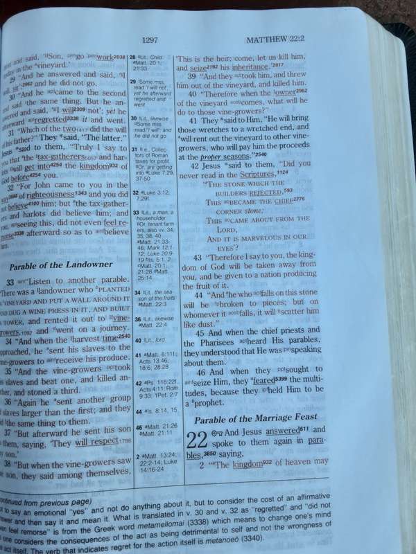 Hebrew Greek Key Word Study Bible NASB Red Letter Edition