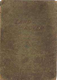 Land Rover Spare Parts Catalogue 1954 1955 models