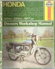 Honda CB250T, CB400T & CB400A Twins 249cc,295cc, 1977 On Owner Workshop Manual By Mansur Darlington