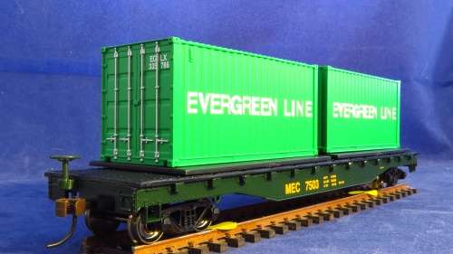 Bachmann HO silver series 18901 flat car with container load