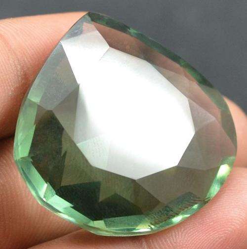 84.65 Ct Awesome Pear Shape Light Green Amethyst