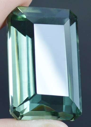 STUNNING 68.05CT EMERALD CUT GREEN AMETHYST