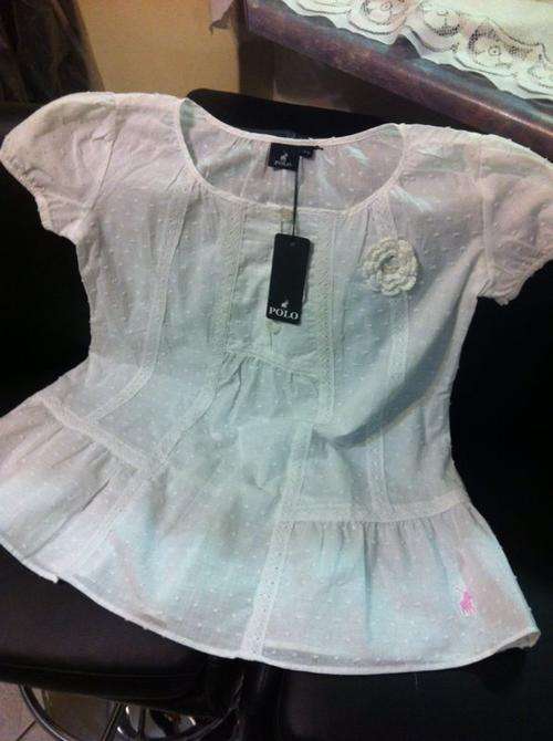 Polo white dress 9-10y