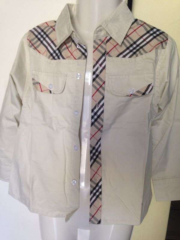 BURBERRY print Beige Long Sleeve Shirt (3-4y, 4-5y, 5-6y)