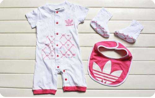 ADIDAS Pink 3pc Romper (2-3 years)