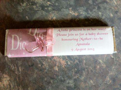 PERSONALISED CHOCOLATE for BABY SHOWER for GIRL (15g)