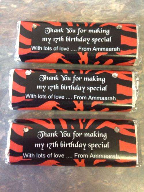 PERSONALISED CHOCOLATE for BIRTHDAY PARTY (15g)