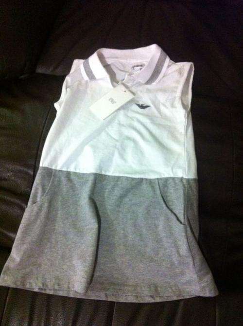 ARMANI White/Grey Dress (size 12 : should fit 2-3 years)