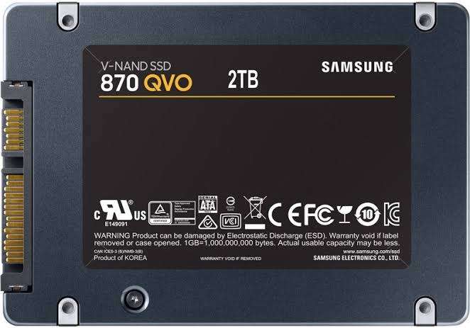 Samsung MZ-77Q2T0BW 870 QVO 2TB SATA 6GB/s 2.5` Solid State Drive
