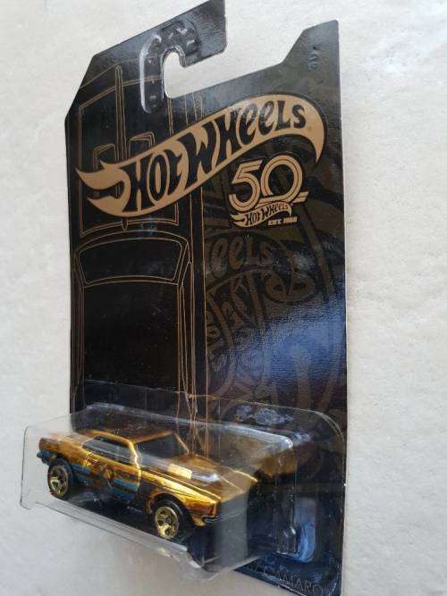 Hot Wheels 50th Anniversary GOLD 67 Camaro CHASE CAR - 2018