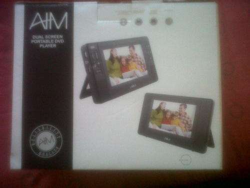AIM dual screen dvd player used in cars or home