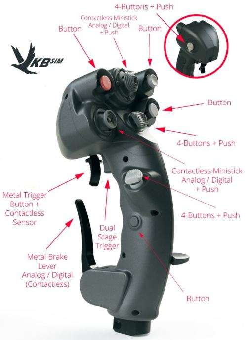 VKB SIM Gunfighter Mk.III base + MCG Pro grip