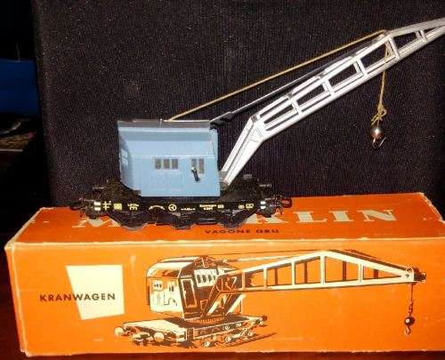 Märklin Vintage DB Railway Crane and Flat Wagon - HO scale