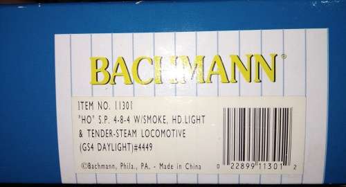 Bachmann GS4 4-8-4 Steam Locomotive `Daylight` - NON RUNNER - HO Scale