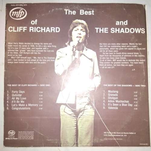Cliff Richard & The Shadows - Best Of - LP