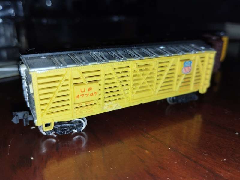 2 x UP American 40` Cattle Cars Lot - Life-Like - N Scale