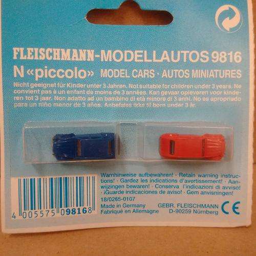 Fleischmann Piccalo - 2 Citroen 2CV's - N Scale